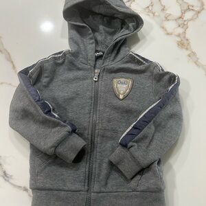 D&G Kids Charcoal Hoodie with Navy Accents